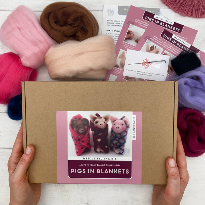 Needle Felting Kit, Pigs In Blankets