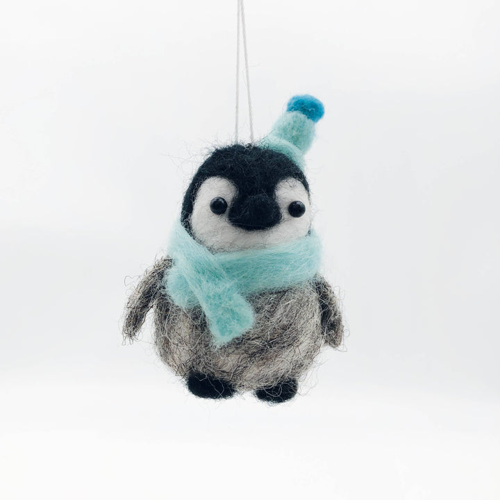 Needle felting kit - Baby Penguins. Make THREE penguins.