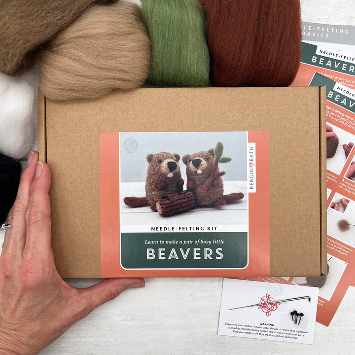 Needle Felting Kit Beavers