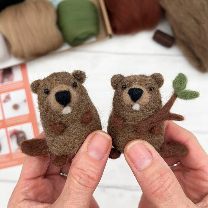 Needle Felting Kit Beavers