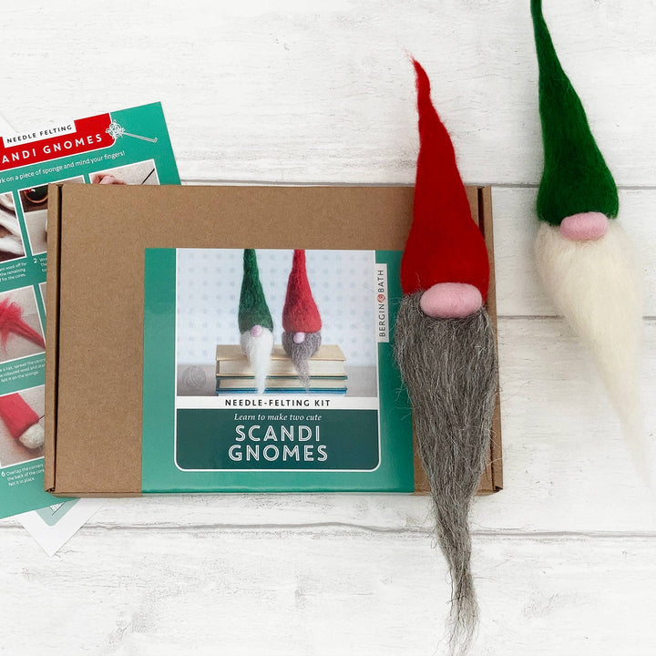 Needle Felting Kit - Scandi Gnomes. A craft kit for adults