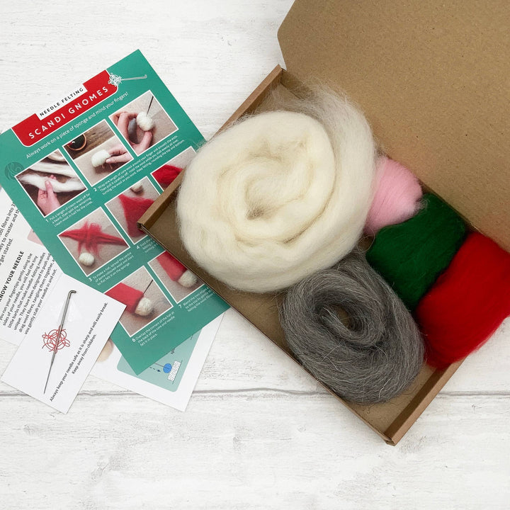 Needle Felting Kit - Scandi Gnomes. A craft kit for adults