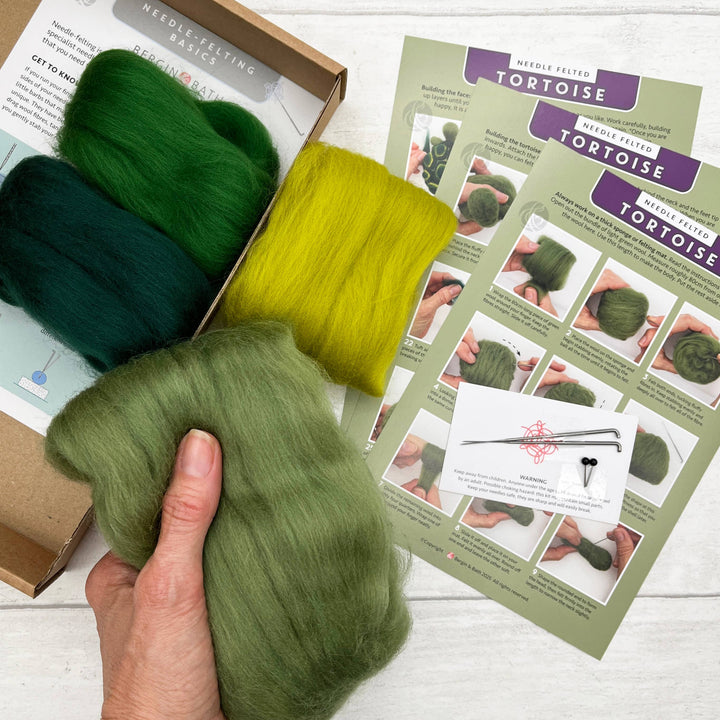 Needle felting kit - Tortoise