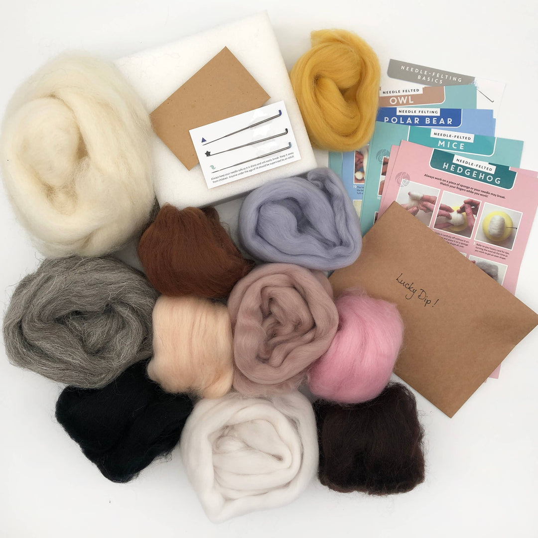 Needle Felting Bumper Kit - Creatures. A premium starter set