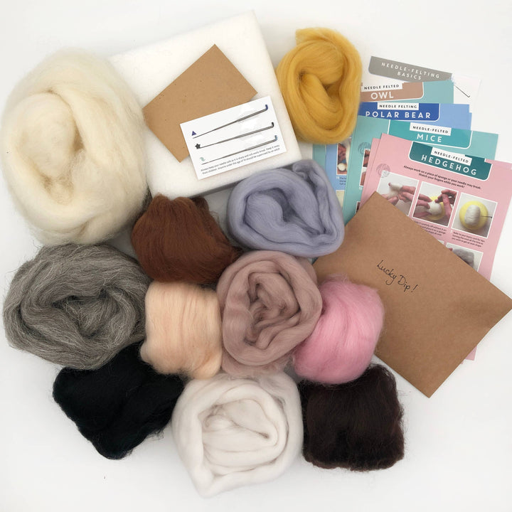 Needle Felting Bumper Kit - Creatures. A premium starter set
