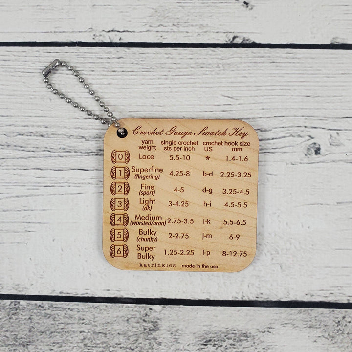 Crochet Gauge Swatch Key Mini Tool