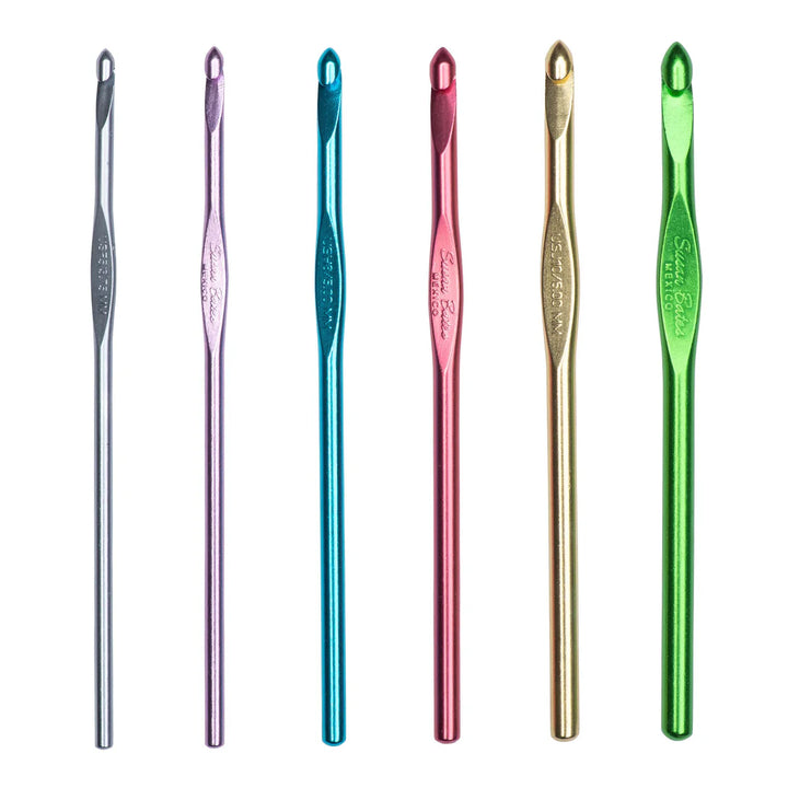 Susan Bates - Silvalume - Crochet Hook Set F - K