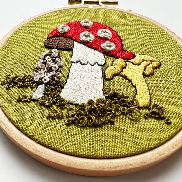 The Fungis Mushroom Embroidery Kit for Beginners