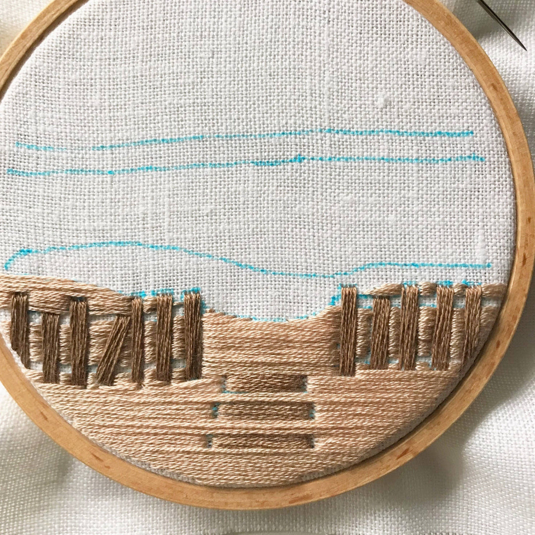 Day at the Beach Modern Embroidery Kit