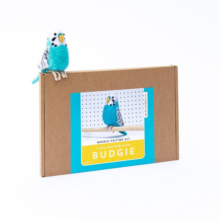 Needle Felting Kit Budgie. Make A Blue Budgerigar From Wool