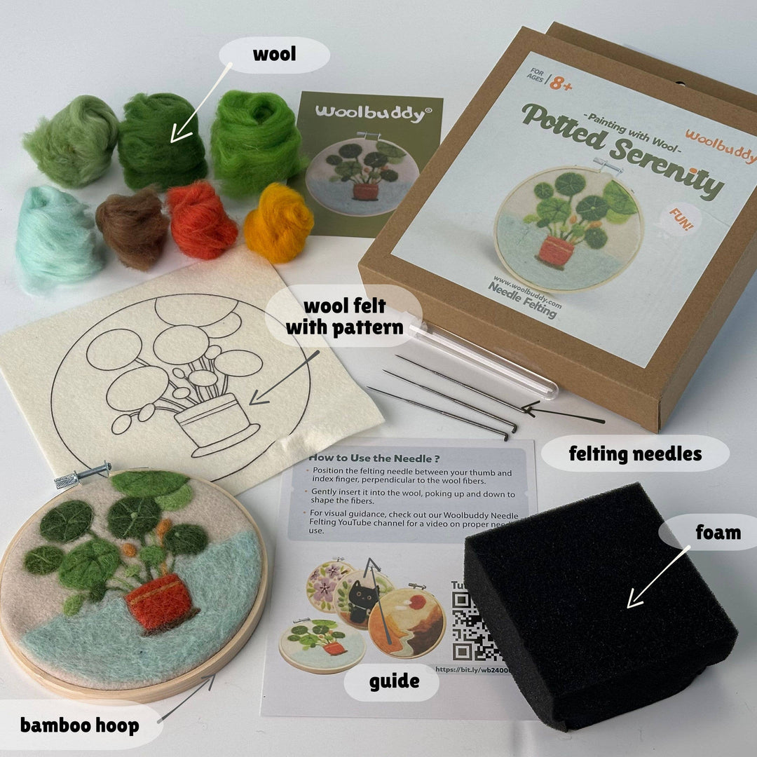 Painting with Wool - Potted Serenity