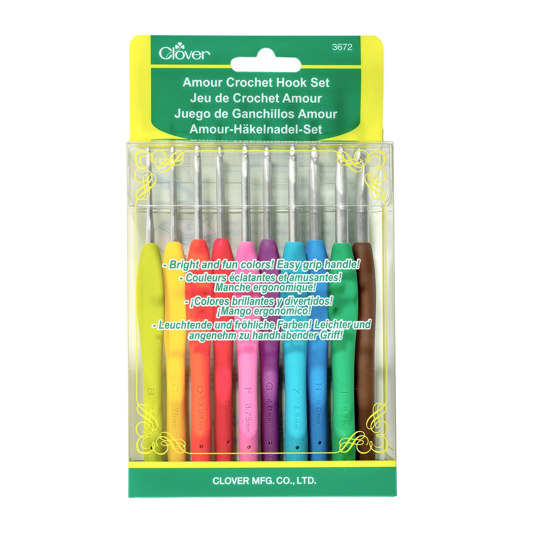 Amour Crochet Hook Set (Size B - Size J) - Clover