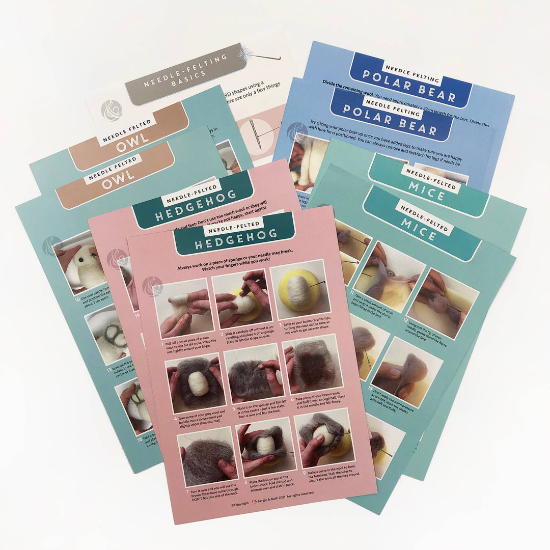 Needle Felting Bumper Kit - Creatures. A premium starter set