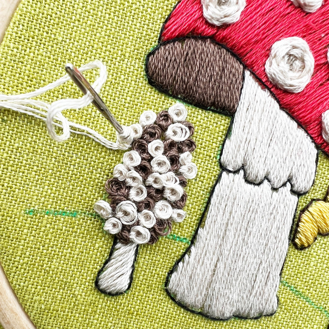 The Fungis Mushroom Embroidery Kit for Beginners
