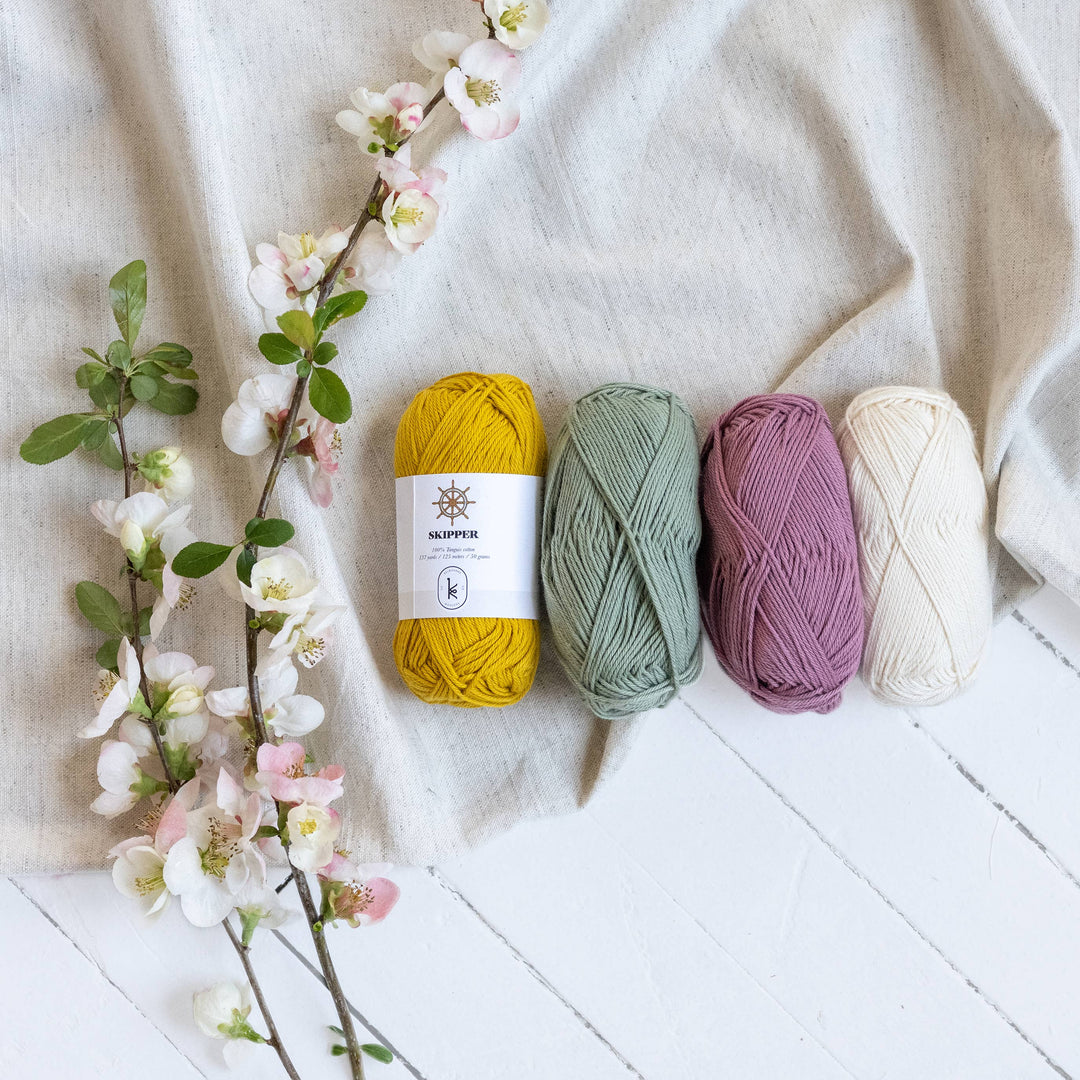 Kelbourne Woolens Skipper: sport weight un-mercerized cotton yarn