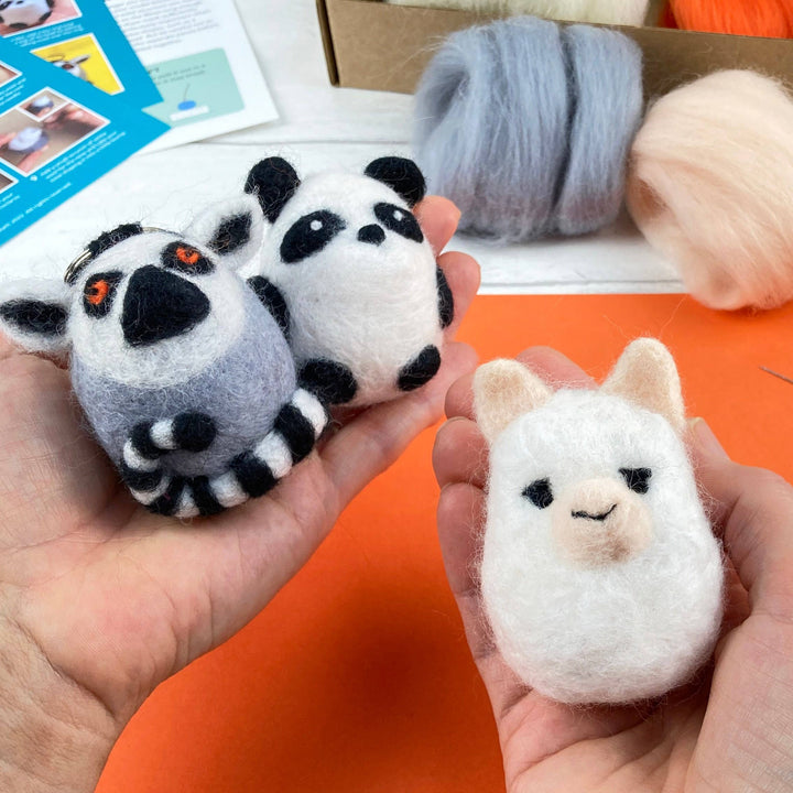Needle Felting Kit - Mini Pets 2 - Make THREE felt animals.