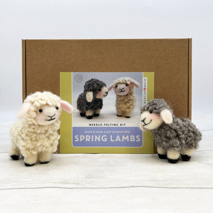 Beginner Needle Felting Kit, Spring Lambs