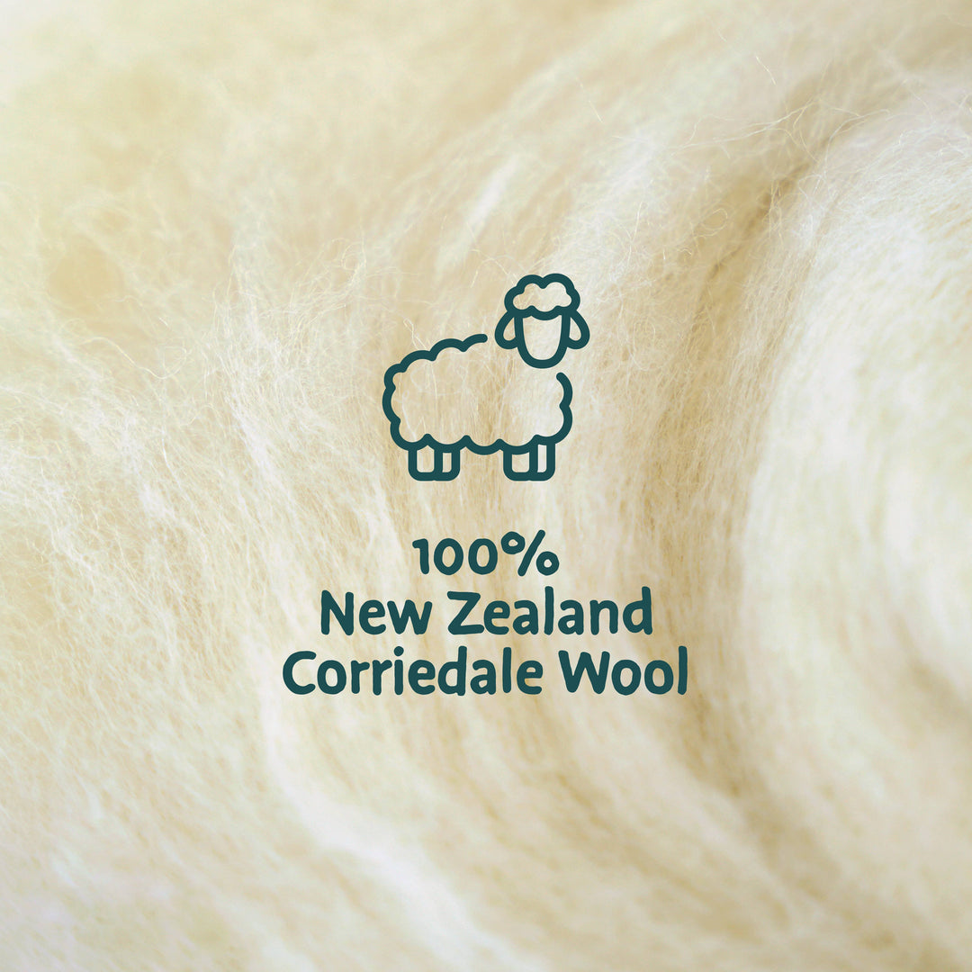 1lb White Core Wool for Needle Felting