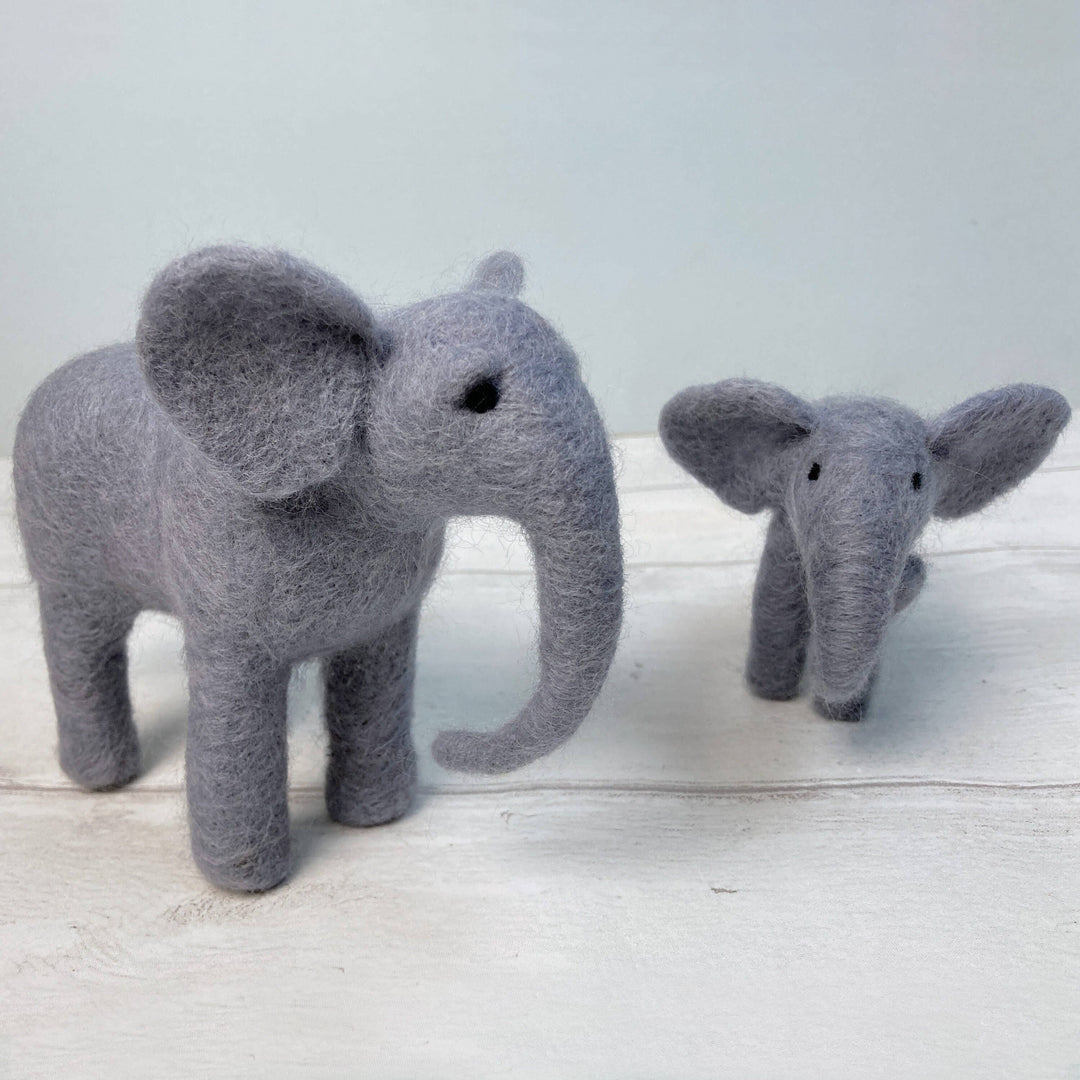 Needle Felted Elephant Kit. A Gorgeous Craft Set For Adults.