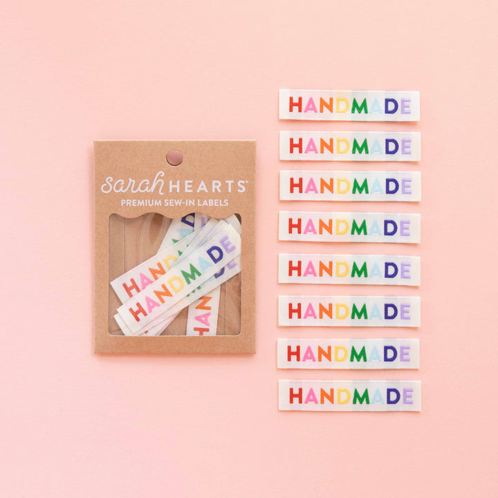 Handmade Woven Sewing Labels - Rainbow Colors