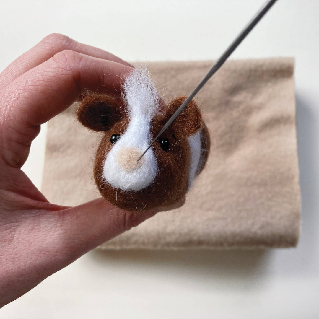 Needle felting kit - Guinea pigs. Craft kit for adults