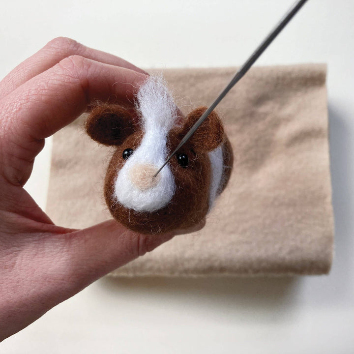 Needle felting kit - Guinea pigs. Craft kit for adults