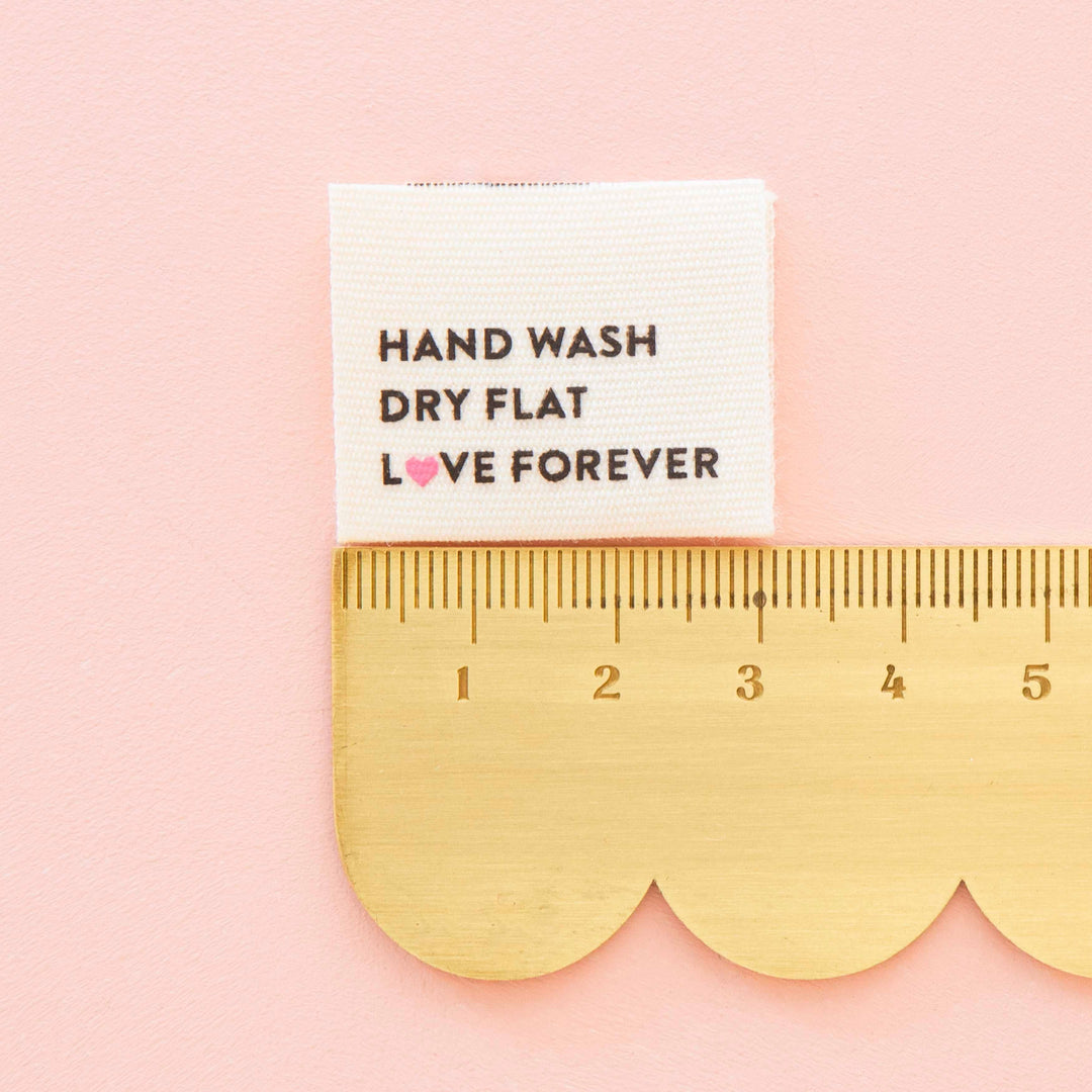 Hand Wash Dry Flat Organic Cotton Sewing Labels