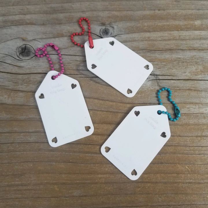 Write On / Wipe Off White Project Bag Tags - Acrylic