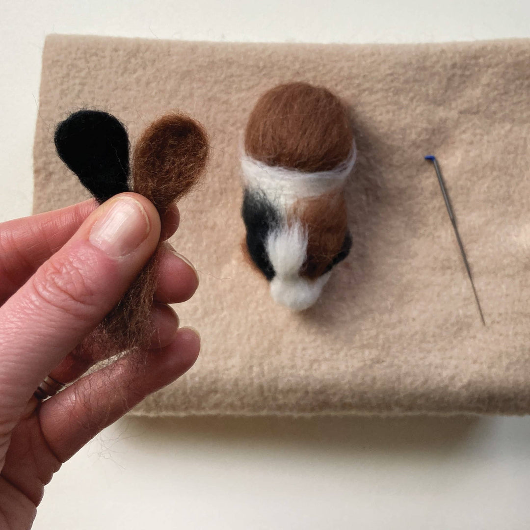 Needle felting kit - Guinea pigs. Craft kit for adults