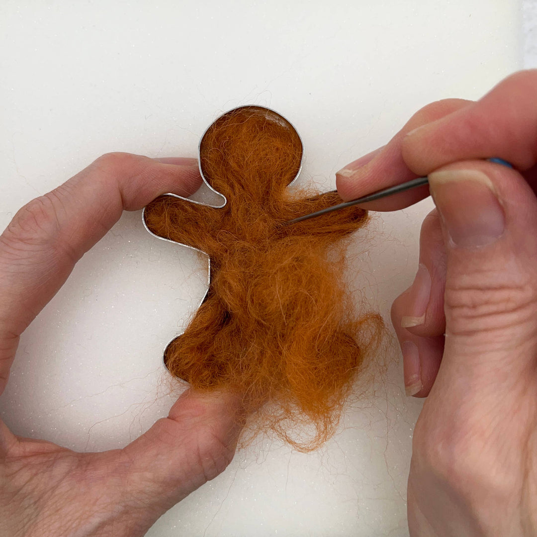 Needle Felting Kit, Gingerbread Decorations. Christmas craft