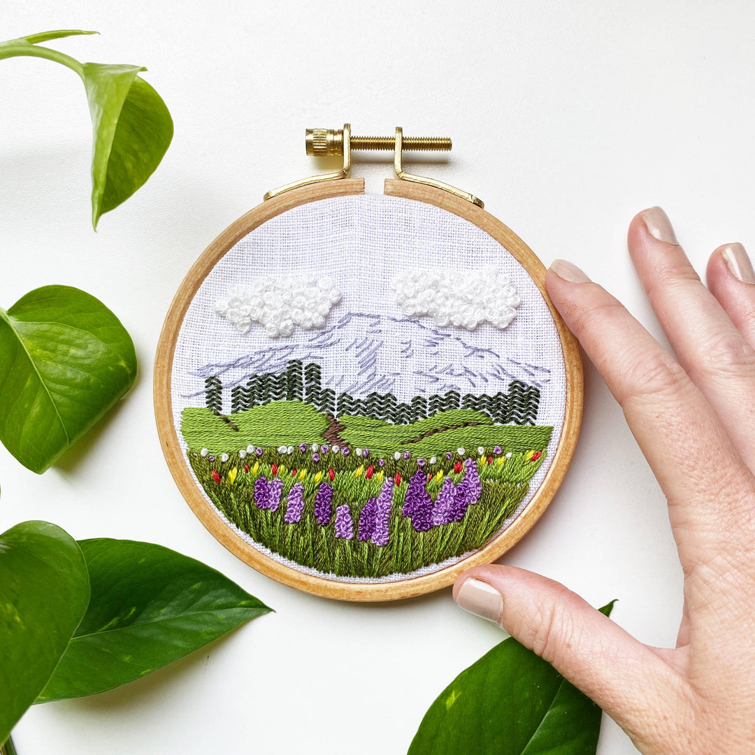 Mount Rainier Beginner Hand Embroidery Kit