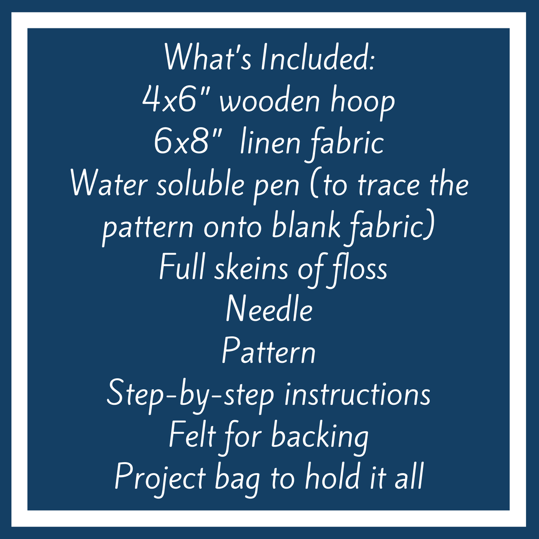 Patchwork Pineapple Embroidery Kit, Modern Sampler