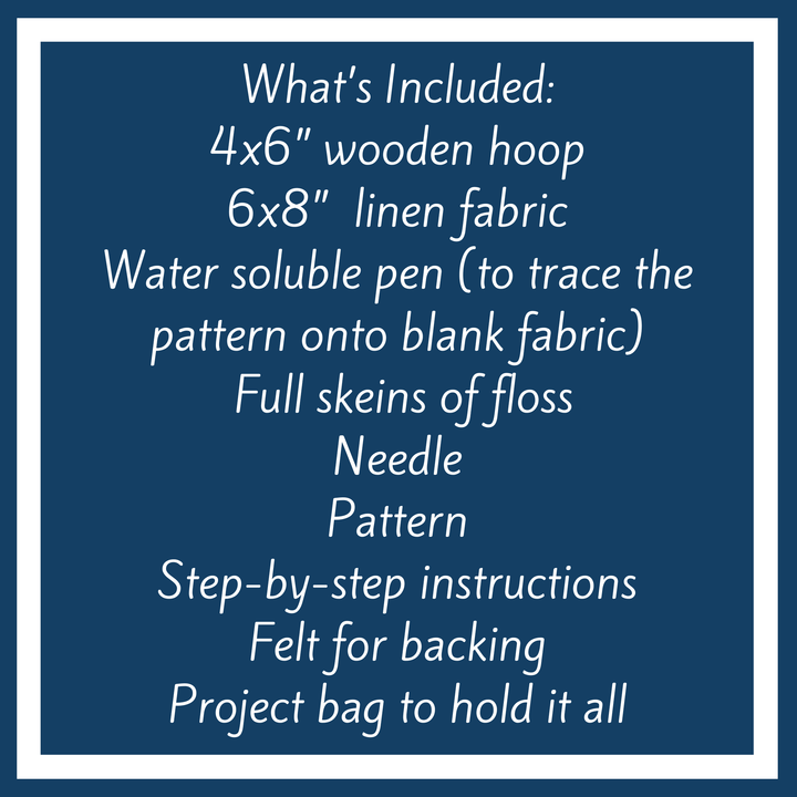 Patchwork Pineapple Embroidery Kit, Modern Sampler