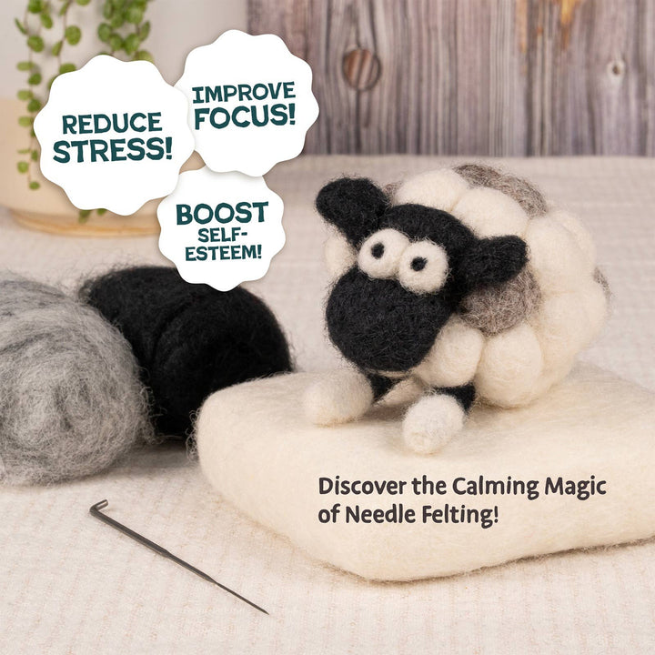 DIY Needle Felting Farm Collection Kit –Craft 6 cute animals