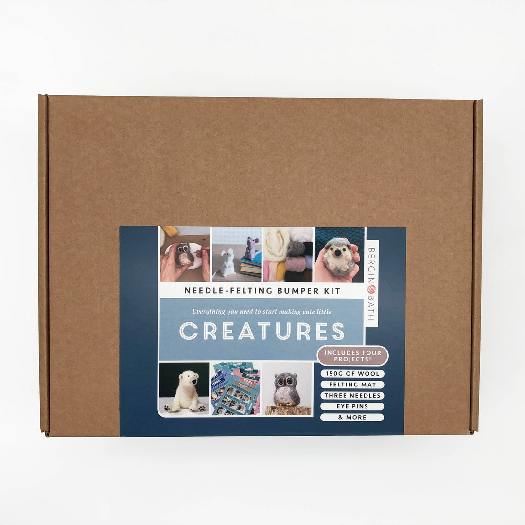 Needle Felting Bumper Kit - Creatures. A premium starter set