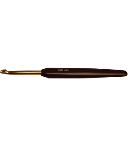 Aluminum Gold Crochet Hook with Soft Feel Handle