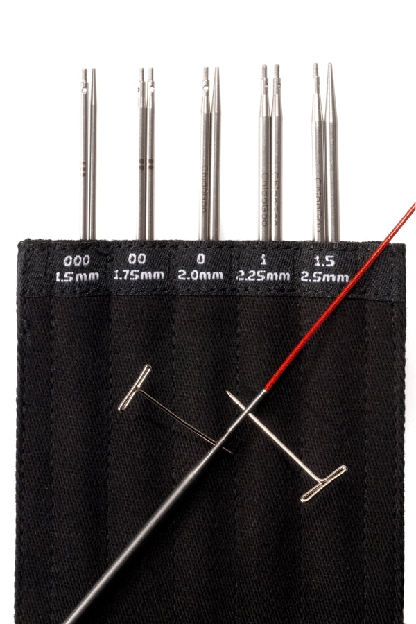 ChiaoGood Twist 4" Set Mini Circular Knitting Needles