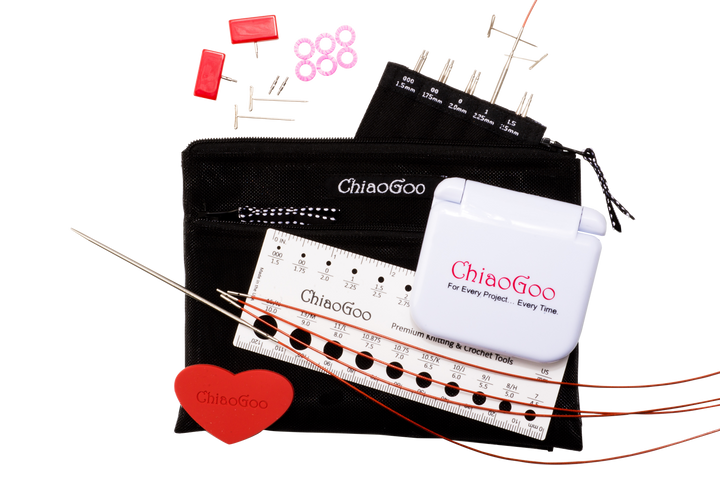 ChiaoGood Twist 4" Set Mini Circular Knitting Needles