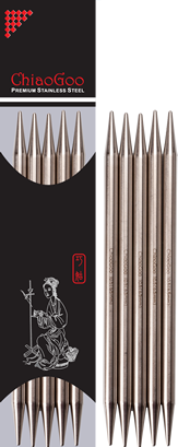 ChiaoGoo Stainless Steel Double Pointed Needles (DPN) 6"
