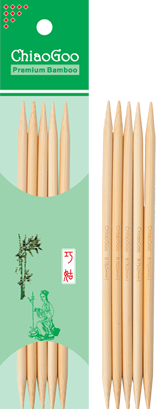 ChiaoGoo Natural Bamboo 6" Double Pointed Needles (DPN)