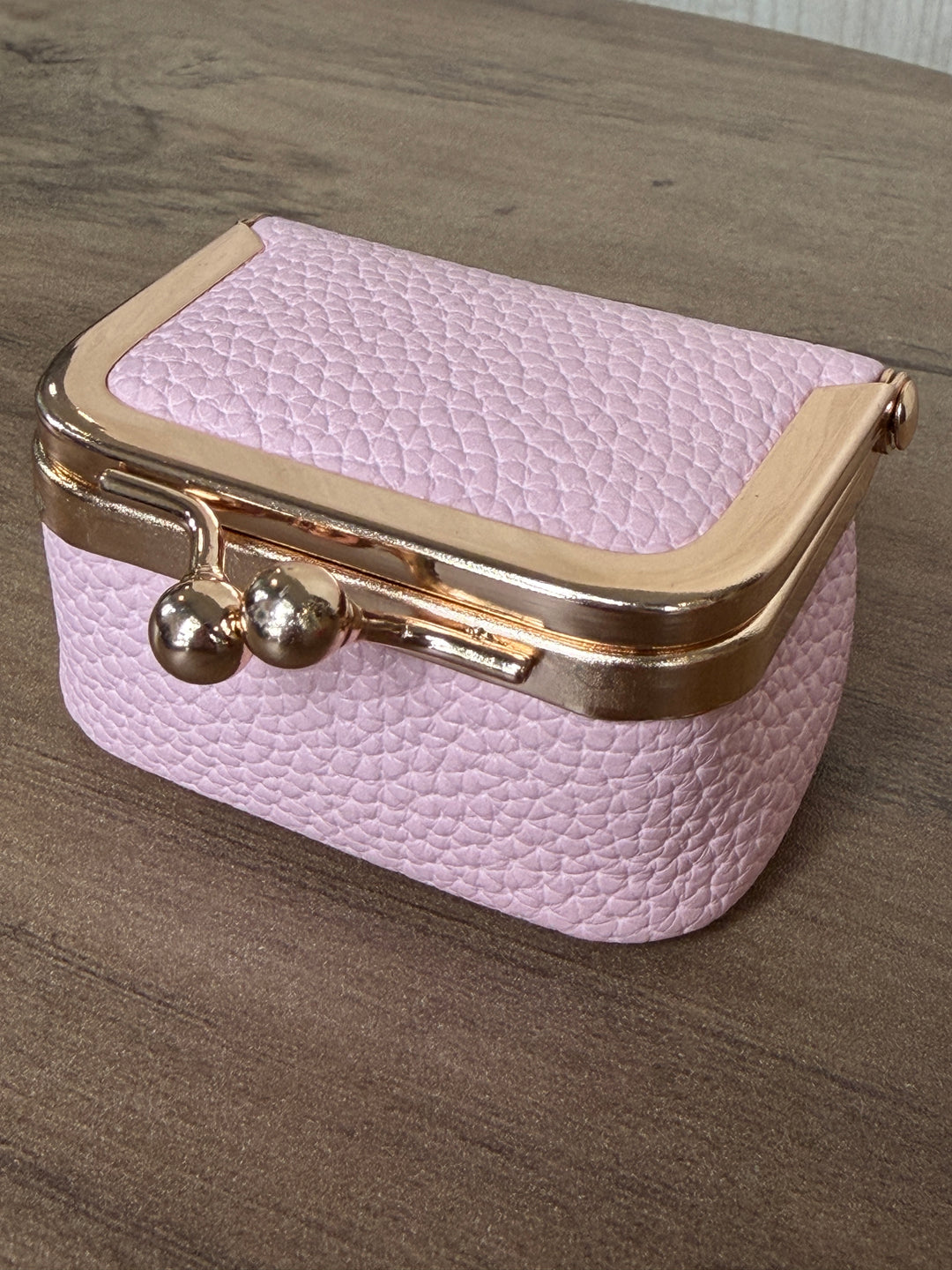 Vintage Leather Notions Case with Kiss-Lock Clasp