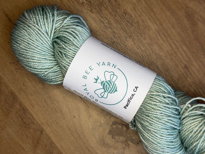 Royal Bee Yarn Gemstone DK in Moonstone, hand dyed merino silk DK weight yarn