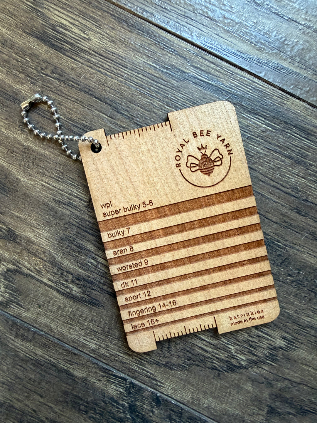 Wraps Per Inch Yarn Weight Gauge Tool