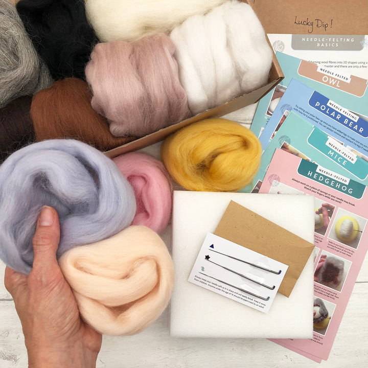 Needle Felting Bumper Kit - Creatures. A premium starter set