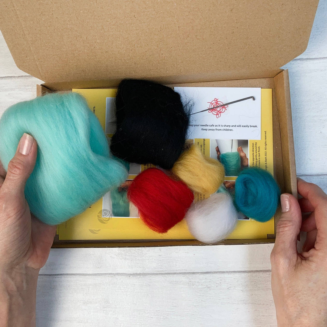 Needle Felting Kit - Chicken Egg Cosy. A creative gift idea.