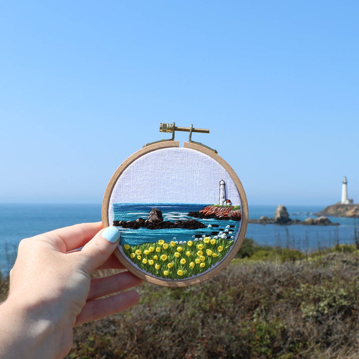 Lighthouse By the Bay Modern Hand Embroidery Kit