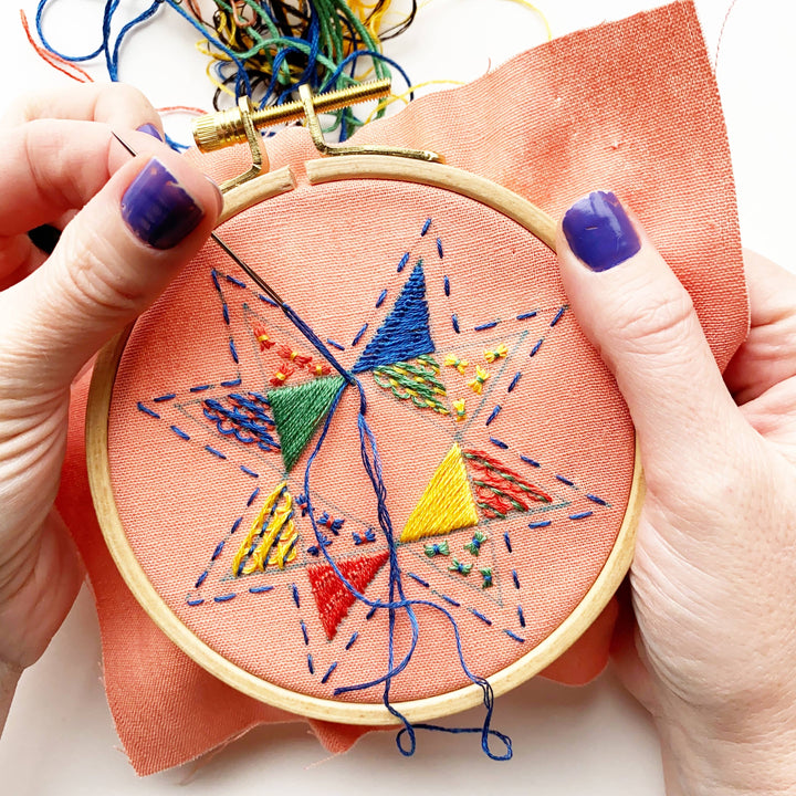Seeing Starflowers Embroidery Kit for Beginners