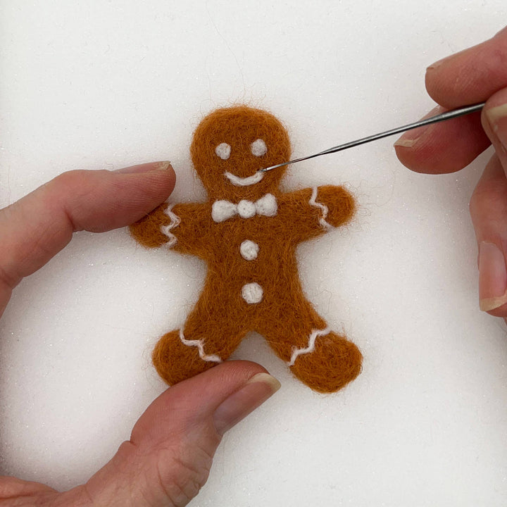 Needle Felting Kit, Gingerbread Decorations. Christmas craft