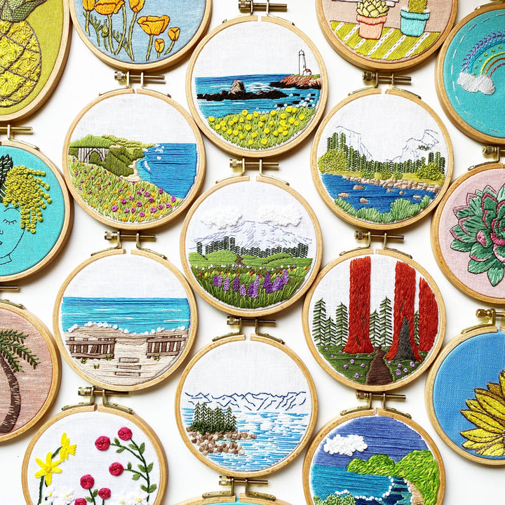 Day at the Beach Modern Embroidery Kit