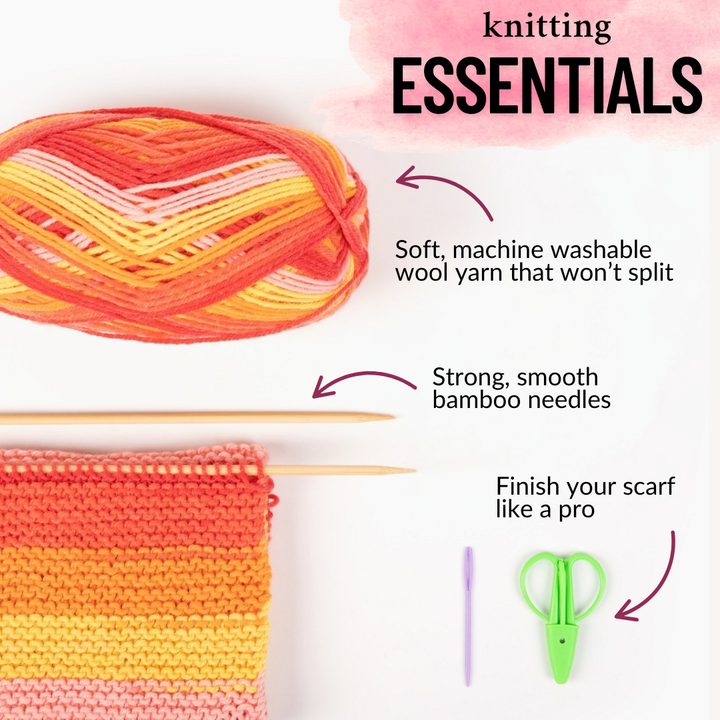 Learn to Knit Scarf Kit